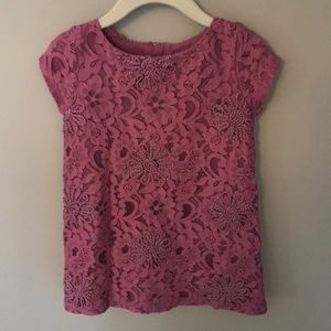 Mauve lace shift dress